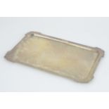 A Geo V silver rectangular tray, 26cm x 18cm, approx 9.90oz.