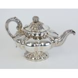 A Geo IV silver teapot, London 1830, marks for Charles Thomas Fox, approx 25.85oz.