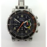 Zenith, El Primero automatic gents stainless steel chronograph wristwatch, fly back seconds hand,