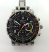 Zenith, El Primero automatic gents stainless steel chronograph wristwatch, fly back seconds hand,