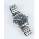 Omega, a gents vintage stainless steel military watch, the back plate marked 'WWW Y21770 10685969'