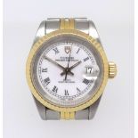 Tudor (Rolex) a ladies fine metal 1997 Princess Oyster Date wristwatch, the dial marked 'Rotor