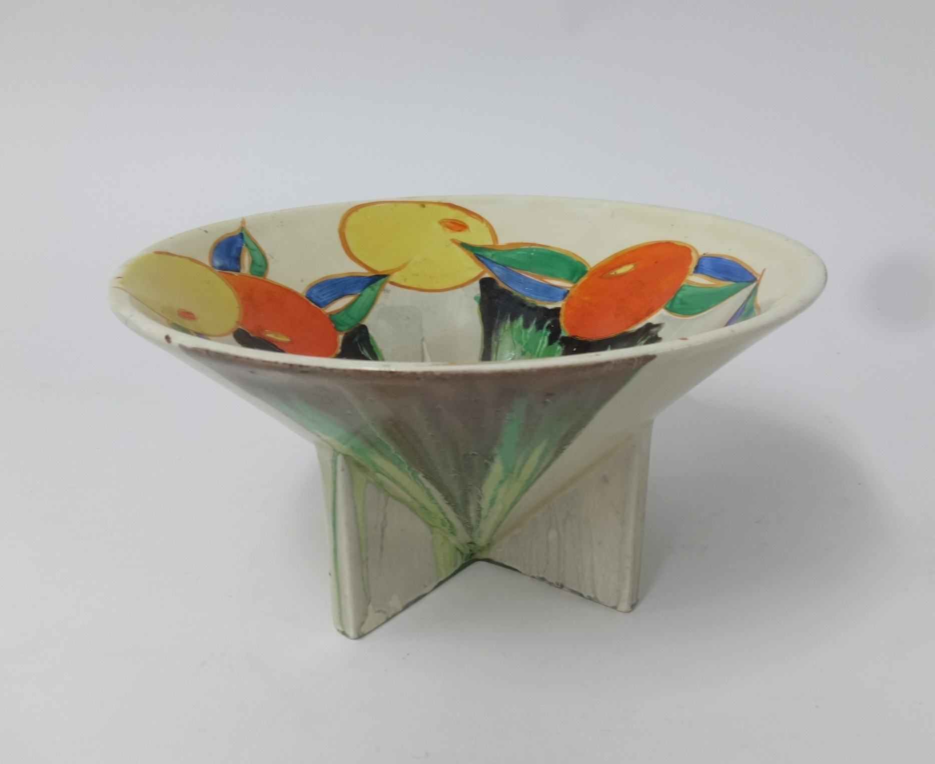 A Clarice Cliff, Bizarre conical bowl decorated with oranges and lemons, diameter 19.5ocm. - Image 2 of 4