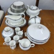 A Wedgwood Amherst bone china dinner service, approx 55 pieces, detailed list available.