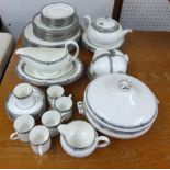 A Wedgwood Amherst bone china dinner service, approx 55 pieces, detailed list available.