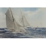 Montague Dawson, coloured print 'The Race', 25cm x 36cm.