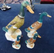 Beswick, set of four graduated standing ducks, the largest model impressed 902 also some Wade