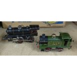Two 0 gauge clockwork locos, also wagon and track.