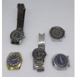 Five various sports watches including Tara, Sicura, Splendid and Ingersoll (5).