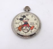 Ingersoll, Mickey Mouse pocket watch (not working lacks second hand).