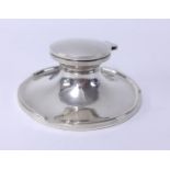 A Geo V silver capstan inkwell.