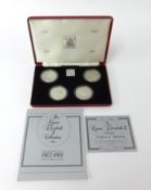 A Royal Mint QEII collection 1972 to 1981 limited edition, comprising four crowns, cased.
