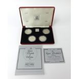 A Royal Mint QEII collection 1972 to 1981 limited edition, comprising four crowns, cased.