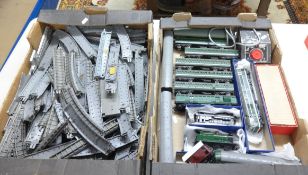 Four Triang locos, accessories and track (some boxed).