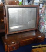 A Geo III mahogany dressing table mirror.