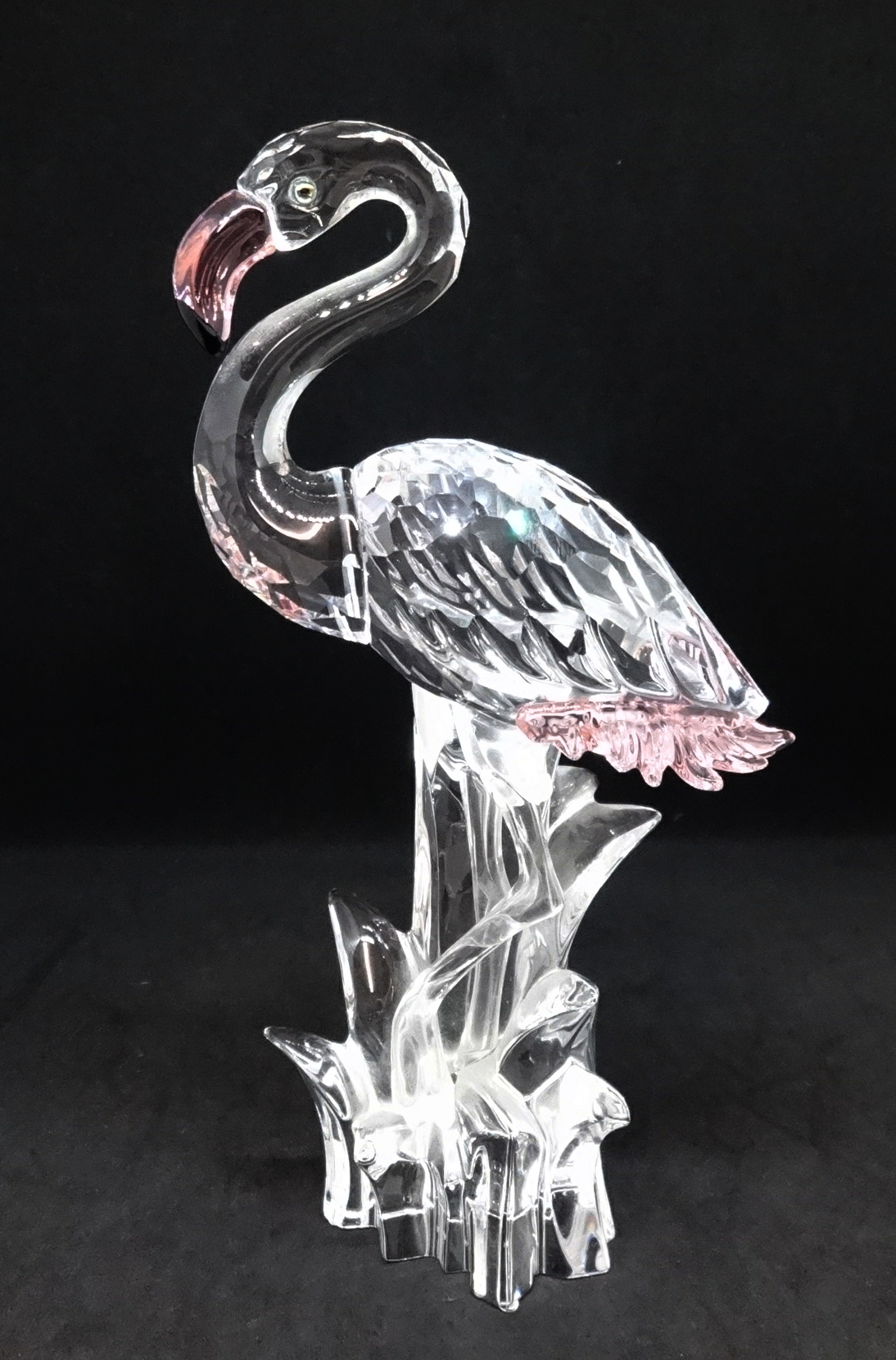 Swarovski Crystal, Flamingo, with pink accents from the Feathered Beauties collection, not boxed.