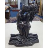 An erotic modern figure sculpture, signed Crosa 2001, height 30cm.