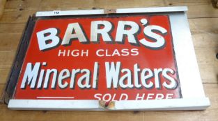 Three enamelled signs including Barr's mineral waters (on steel), Have a Capstan (on steel) Property