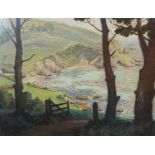 Roy Stringfellow, pastel, 'Cornish Coastline', probably Polperro, signed 47cm x 63cm.