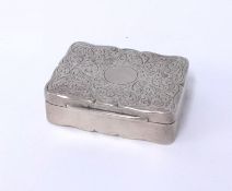 Edwardian silver snuff box.