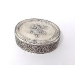 French silver gilt and embossed box, Minerva mark.