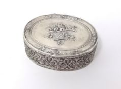 French silver gilt and embossed box, Minerva mark.
