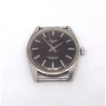 Longines, a gents vintage stainless steel conquest automatic wristwatch (lacks bracelet).