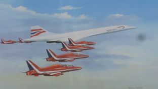 Print, Concorde salute after Patricia Forrest, signed by the artist and Chris Olebe, limited