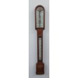 A 19th century stick barometer by Negretti and Zambra, Holborn Viaduct, London, height 100cm.
