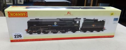A Hornby BR 4-6-2 rebuilt Battle of Britain class loco R2587, boxed.