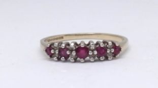 A 9ct ruby dress ring.