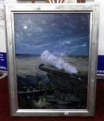 Max Jacquard, three limited edition railway pictures, the largest 80cm x 52cm.