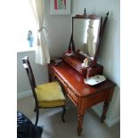 A 19th century mahogany dressing table mirror.