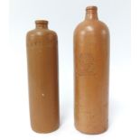 Two Dutch stoneware bottles, impressed marks including Georg Kreuzberg (2)