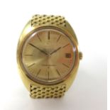 Omega, a gents 18ct gold constellation automatic wristwatch, the dial marked 'Officially Certified