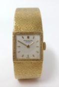 Patek Philippe, a ladies 18ct gold wristwatch with original box and outer box.