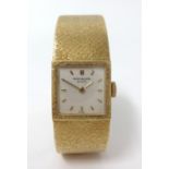 Patek Philippe, a ladies 18ct gold wristwatch with original box and outer box.