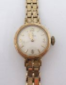 Omega, a 9ct gold ladies vintage wristwatch, 19.20gms.