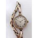 Rolex, a 9ct gold vintage ladies wristwatch the back plate marked 'W & D, 638238', diameter 25mm.