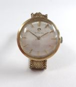 Omega, a vintage ladies 9ct bracelet watch boxed, approx 16.60gms