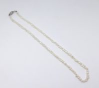 A fresh water pearl necklace.