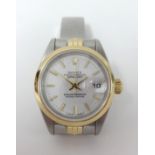 Rolex, a ladies bi-metal Oyster Perpetual Datejust wristwatch.