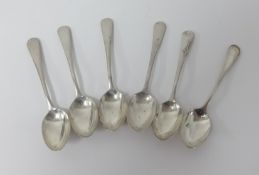 A set of six silver teaspoons marked 'JMW', approx 4.15oz.