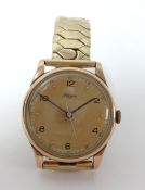 Regis, a gents 14ct gold vintage wristwatch.