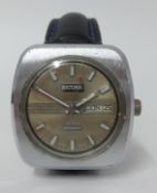 Sicura, a 1970's stainless steel date wristwatch.
