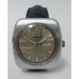 Sicura, a 1970's stainless steel date wristwatch.