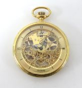 A modern skeleton pocket watch by Jean Pierre, diameter 55mm.