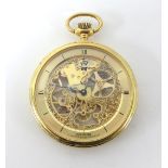 A modern skeleton pocket watch by Jean Pierre, diameter 55mm.