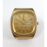 Omega, a gents 1970's Seamaster automatic, gold plated wristwatch, boxed.