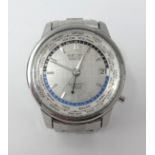 Seiko, a gents World Time vintage automatic wristwatch (winder missing).